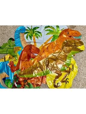 Dinosaur Foil Helium Jumbo Balloon Dinosaur Lot of 28 balloons (4 sets of 7)